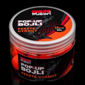 BAIT MAKER Pop Up Bojli 16 mm Fekete Gyöngy (halas) 50 g