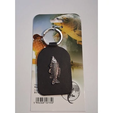 Kulcstartó - Ponty (fekete bőrön)