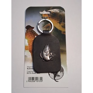 Kulcstartó - Süllő (fekete bőrön)