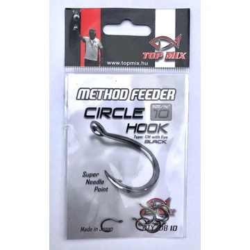 Top Mix Method feeder Circle hook 12-es szakállas horog