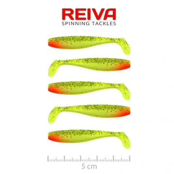 Reiva Flat Minnow Shad 5cm 5db/cs gumihal (Watermelon)
