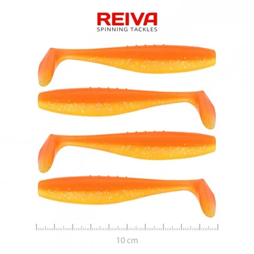 Reiva Flat Minnow Shad 10cm gumihal 4db/cs (Shiny Orange)