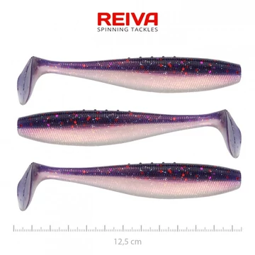 Reiva Flat Minnow shad 12,5cm gumihal 3db/cs (Purple Pearl)