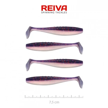 Reiva Flat Minnow shad 7,5cm gumihal 4db/cs (Purple Pearl)