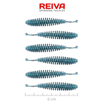 REIVA Tiny Worm 6cm 6db/cs (Blue Shiner)