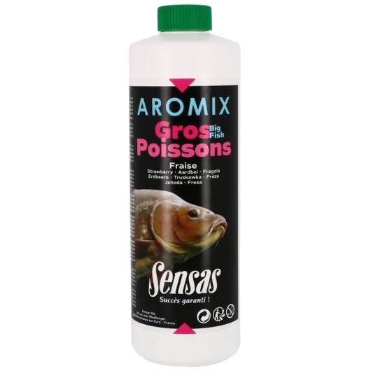Sensas Aromix Gros Poissons Fraise (eper aroma) 500ml