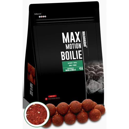 HALDORÁDÓ MAX MOTION Boilie Premium Soluble 24 mm bojli - Nagy Hal