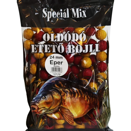 Speciál mix 24 mm-es Oldódó Etető Bojli EPER 1kg