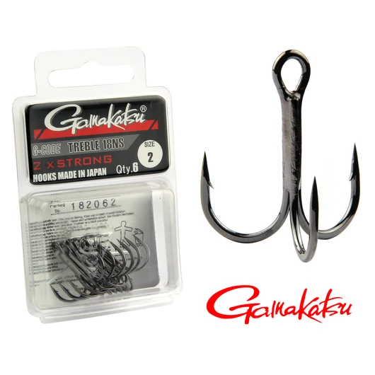 Gamakatsu Treble 18NS 2xStrong horog 4-es méret 6db/cs