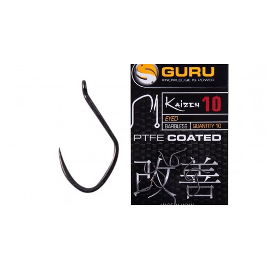 GURU Kaizen Eyed Hook (Barbless/Eyed) 12-es horog (szakáll nélküli/füles)