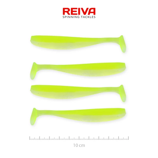 REIVA Flash Shad 10cm gumihal Sárga-ezüst