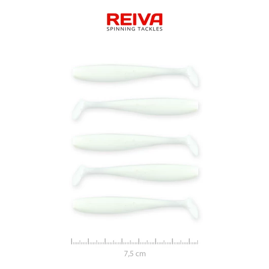 REIVA Flash Shad 7.5cm gumihal Fehér