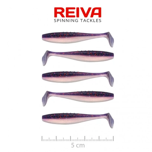 Reiva Flat Minnow Shad 5cm 5db/cs gumihal (Purple Pearl)