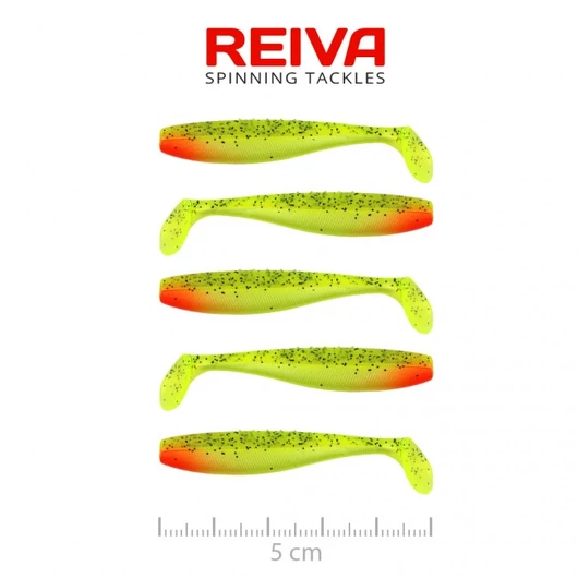 Reiva Flat Minnow Shad 5cm 5db/cs gumihal (Watermelon)